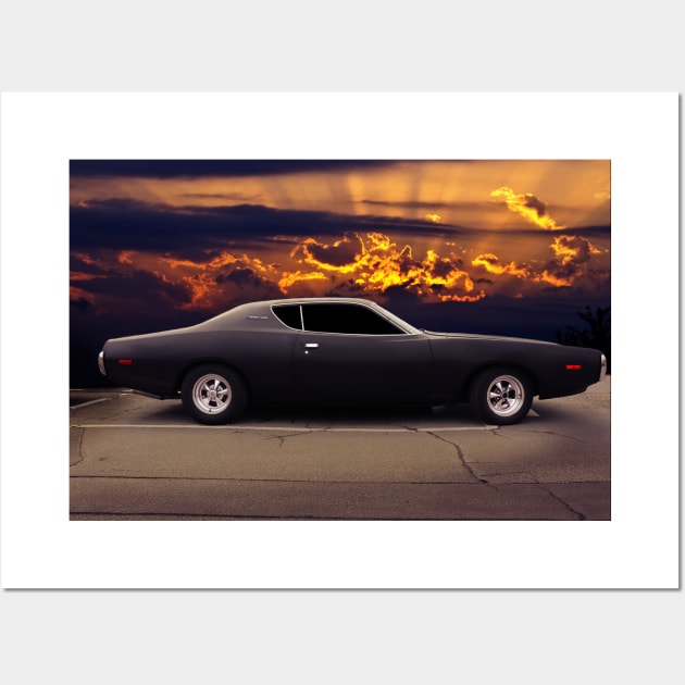 dodge charger, dodge 1972 Wall Art by hottehue